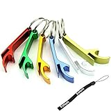 HeroNeo® 5pcs Pocket Key Chain Beer Bottle Opener Claw Bar Small Beverage Keychain Ring