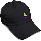 Speedy Pros Soft Baseball Hat Embroidered Dad Hat Colombia Flag Map Embroidery Men & Ladies Baseball Cap Cotton