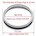 GoldenSunny 73.1mm OD to 66.1mm ID Silver Aluminum Hub Centric Rings - Pack of 4