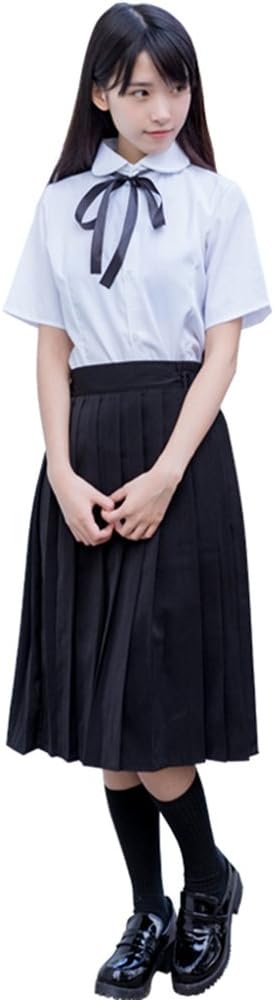 Amazon Jkコスプレ Emfay 女子高生 セーラー服 女子高校 制服 清純 白 シャツ スカート 歓送迎会 二次会 宴会 半袖 ブラック S コスプレ 仮装 通販