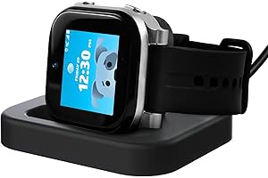 NEWJOURNEY Charger Dock Compatible with AT&T Amigo Jr Watch, Magnetic Charger Stand with Charging Cable, Accessories for Amigo Jr Watch (Black-1)