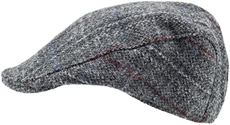 Harris Tweed.Made in Scotland.The Highlander 'Brad Pitt' Style Flat Cap.Made by Hanna Hats