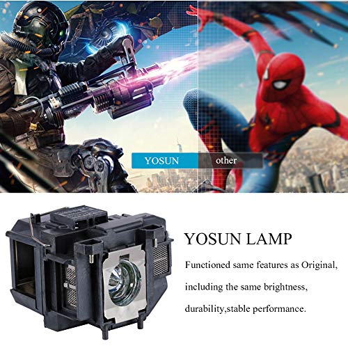 YOSUN Projector Lamp for Epson elplp67 / v13h010l67 EX5210 EX7210 EX3210 EX3212 VS210 VS220 s11 X12 x15 eb-s02 eb-w12 PowerLite Home Cinema 500 707 710HD 750HD Replacement Projector Lamp Bulb - Thumbnail 2
