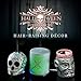 Halloween Forevermore Ceramic Essential Oil Diffuser | Day of the Dead Sugar Skull Design | Adjustable Light Settings | Silent Personal Humidifier for Aromatherapy Oils