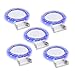 RTGS Products Blue Colored LED Lights Indoor and Outdoor String Lights, Fairy Lights Battery Powered for Patio, Bedroom, Holiday Decor, etc (Blue Color 20 LEDs 7 FEET 5 Sets)