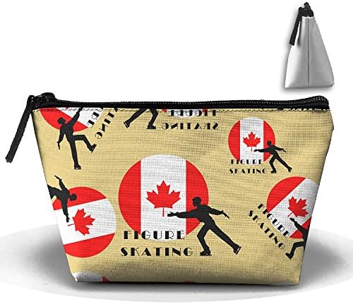 Canadian Flag Figure Skating 3D Print Women Cute Trapezoid Receive Bags Travel Bags