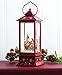 Lighted Snow Globe Lantern: 11 Inch, Red Holiday Water Lantern by RAZ Imports (Santa Claus and Sleigh)