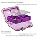 Leakproof Kids Lunch Box | 4-Compartment Bento Box for Kids | BPA-Free | School Lunch Container for Boys Girls | Children Travel On-the-Go Meal Prep and Snack Packing Food Storage Containers | Purple