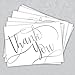 Silver Foil Thank You Note Cards / 50 Thank You Card Set / 3 1/2