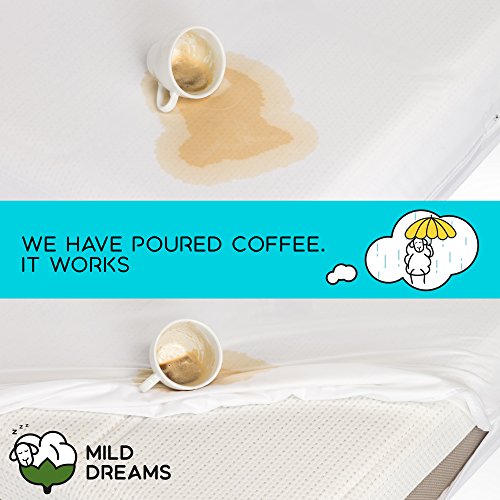 image for Milddreams Waterproof Mattress Cover Encasement Queen - Zippered Mattr
