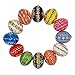 Set of 12 Ukrainian Wooden Easter Eggs Pysanky 1.5 Inches Multicolor