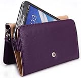 Wristlet Wallet with Detachable Strap and Credit Card Holder for BLU Life View Mobile - Purple // Also Available in Multiple Colors