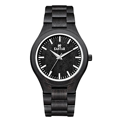 Men black watch wooden watch quartz ebony wood watch wr…