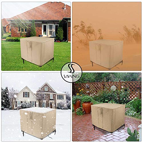 Saking Fire Pit Cover,28 Inch Square Firepit Covers Gas Fireplace Fire