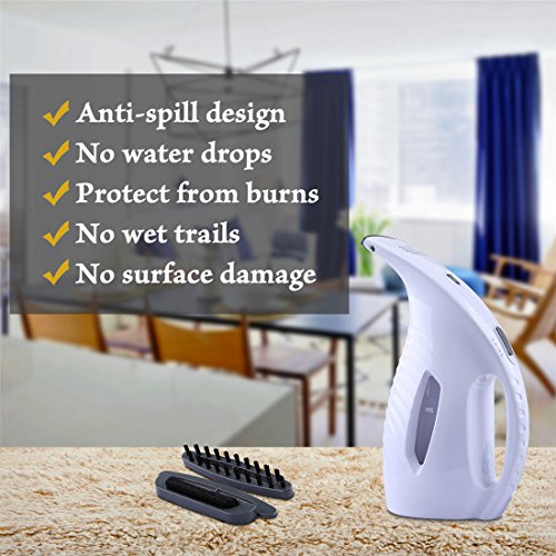 Baabyoo Travel Garment Steamers Ironing Accessories Trouser Pressers Garment Steamer Accessories Ironing Sets Clothes Irons Fabric Steamers for Clothes 180ml Compact Clothes Wrinkle Shooter (White)