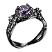 RongXing Jewelry Trendy Womens Purple Cz Ring,Gold-Plated-Base Wedding Rings