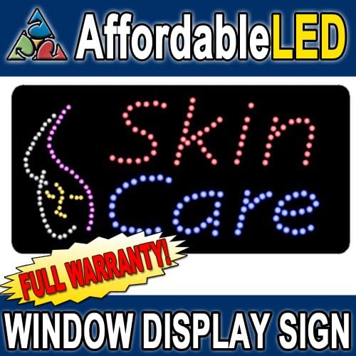 Skin Care LED Window Display Sign (Size 12"H X 24"L X 1"D)