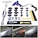 GLISTON Paintless Dent Repair Remover Kit Dent Puller Pro Slide Hammer Tools with 16pcs Thickened Black Tabs for Diy Automobile Body Hail Damage Removal