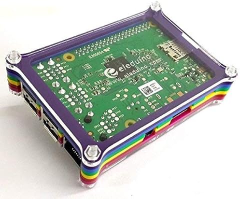 2 piezas lot Raspberry Pi Model B Case Development Board Rainbow Shell