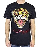 Ed Hardy Men's T Shirt Tiger, Black Mineral, Large