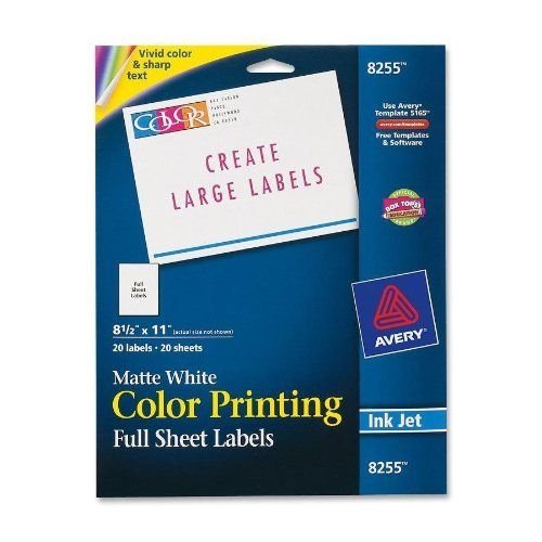 Ave8255 - Avery Color Printing Label