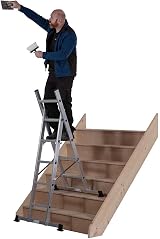 Werner 5 in 1 Combination Ladder with Platform - Stepladder Extension Stairwell view 2