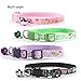 CHUKCHI 4 Pcs Cat Collars Safety Quick Release with Bell-Adjustable Cat Collar with Small Floral Colorful Patterned Soft Strong Nylon Strip for Cat, Pup, Kitty