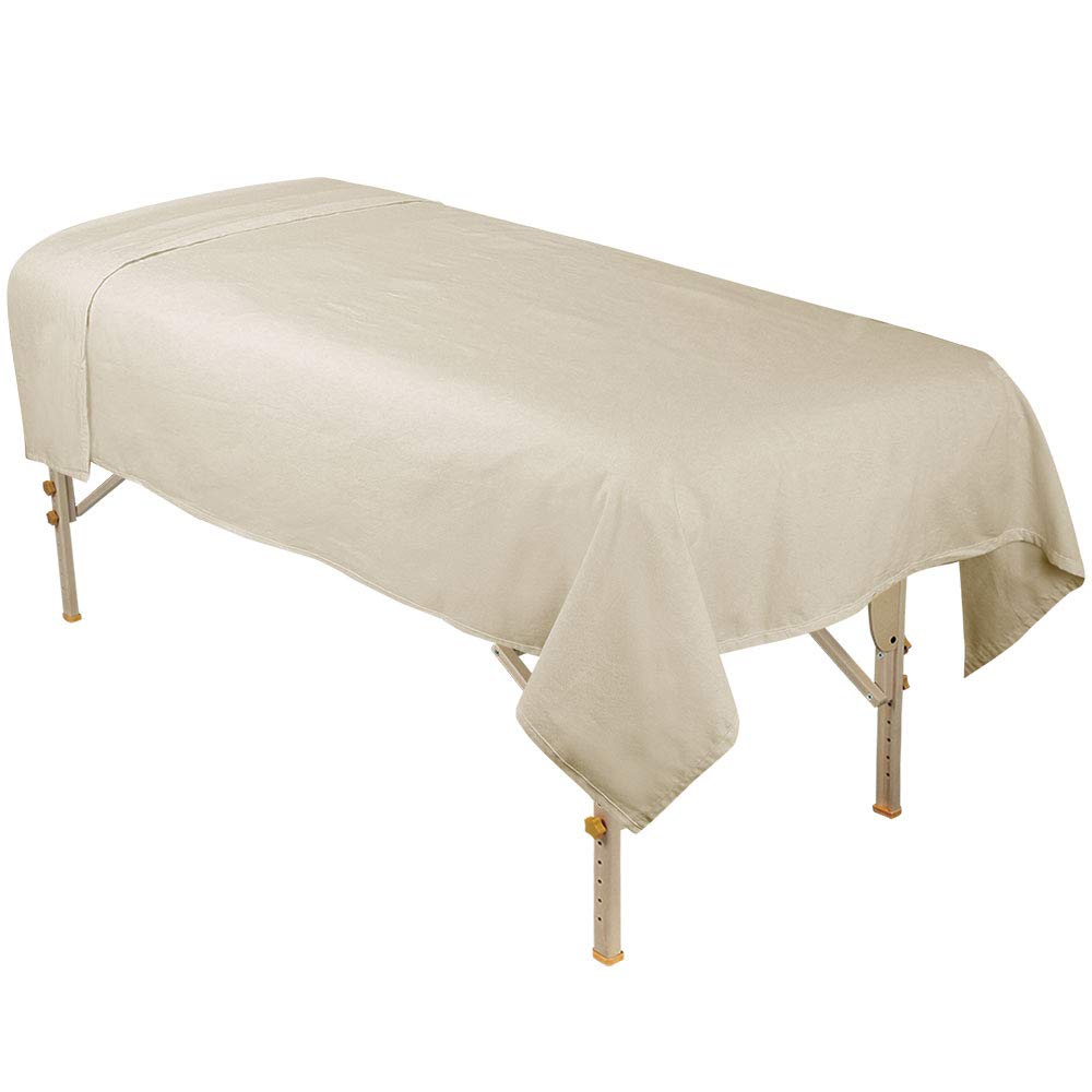 ForPro Premium Flannel Flat Sheet – Wrinkle-Resistant Massage Sheet - Natural: Health & Personal Care