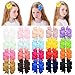 40PCS 3 Inch Hair Bows for Girls Grosgrain Ribbon Toddler Hair Accessories with Alligator Clip Bow for Toddler Girls Baby Kids Teens In Pairs