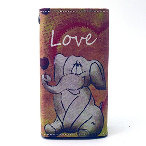 S5360 Case Samsung Galaxy Y GT-S5360t Case,MOUSE Monster Samsung Galaxy Y GT-S5360t Case,Stylish Lovely Elephant Pattern Luxury PU Leather Wallet Fold Protective Skin Case with Metal Buckle for Samsung Galaxy Y GT-S5360t(Built-in Credit Card/ID Card Slots)