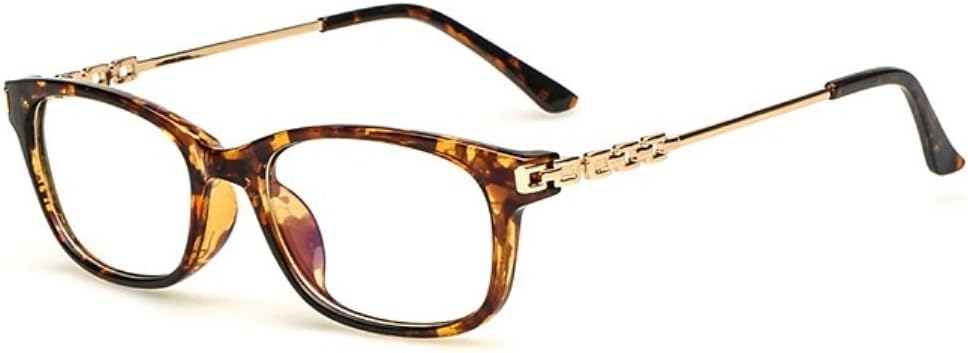 Caixia Women's Gold Chain Arm Rectangular 51mm Eye Glasses
