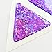 Domed Triangle Purple Reflective Decals Violet Glitter Night Gloss 3D Gel Rear Resin Motorcycle Sticker Badge Reflector Bike Bicycle Car Helmet Trunk Tailgate Self Adhesive Tri Anglethumb 2