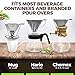 Goodiez Coffee Pour over Coffee Maker-Pour over Coffee Dripper Kit-Reusable Pour over Coffee Filter-Stainless Steel Coffee Filter Mesh-Metal Drip Coffee Cone Brewer Pourover for Chemex Hario V60