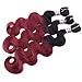 Body Wave Synthetic Hair Weave 3 Bundles Mixed Length 16 18 20 Inches Two Tone Ombre Color Black and Burgundy