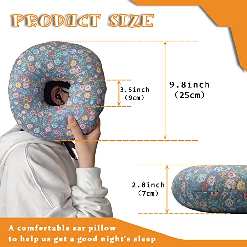 Zuobloe Ear Piercing Pillow for Side Sleepers Donut Pillow for Ear Pain