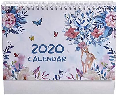 Kindlyperson Desk School Year Calendar 2019-2020, Gorgeous Monthly Designs, Premium Paper, Double-Sided, Beautiful Tent Standing Easel Table Calendar