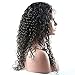 Curly Human Hair Full Lace Wigs 130% Density Brazilian Loose Deep Curly Wig for Black Women Natural Color 14 inch