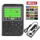 Etpark Handheld Game Console, Retro Mini Game Player with 400 Classical FC Games 2.8-Inch Color Screen Support for Connecting TV & Two Players 800mAh Rechargeable Battery Present for Kids and Adult