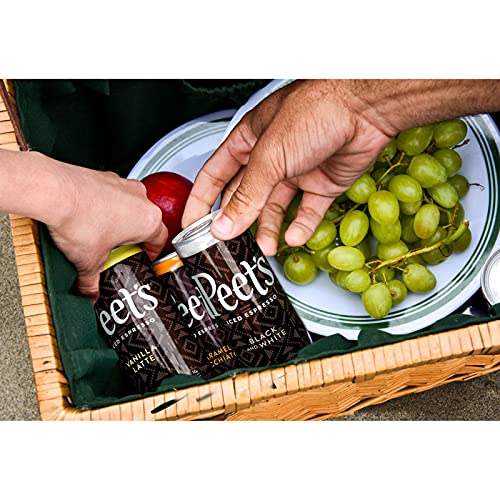 Peet's Iced Espresso Caramel Macchiato 8 oz Cans (12 Count) Single