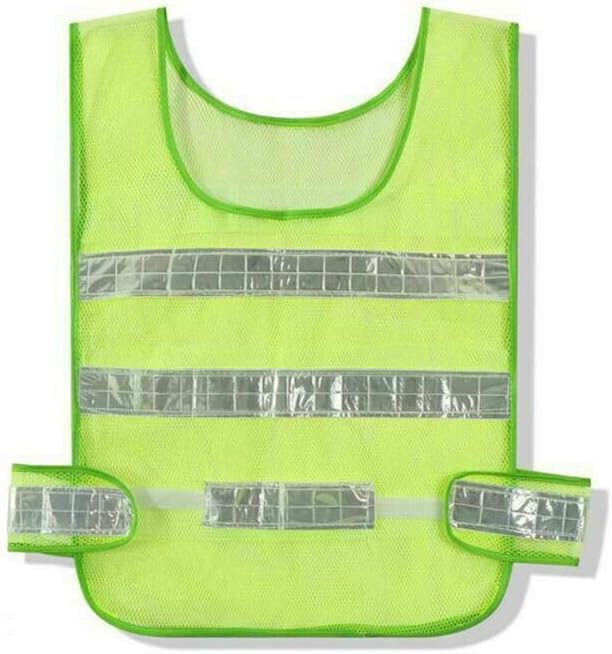 High Visibility Safety Vest Stripes Jacket Night Adjustable Security Reflective Waistcoat