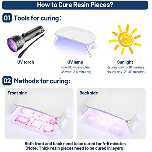 UV Resin Clear Crystal, 2 PCS 100g Upgraded UV Epoxy Resin Glue Hard