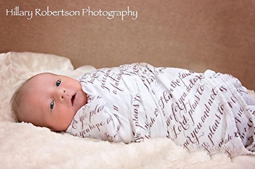 Scripture Strong Proverbs 22:6 | Best Muslin Baby Swaddle Blanket Gift Set | 100% Cotton Receiving Blankets | Extra Large (4â€™x4â€™) | Brown, 2 Pack