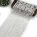 Feelmate 7in10Yard Soft Lace Roll Runner for Wedding Clothes or DIY Craft Decoration (White, 7inch)