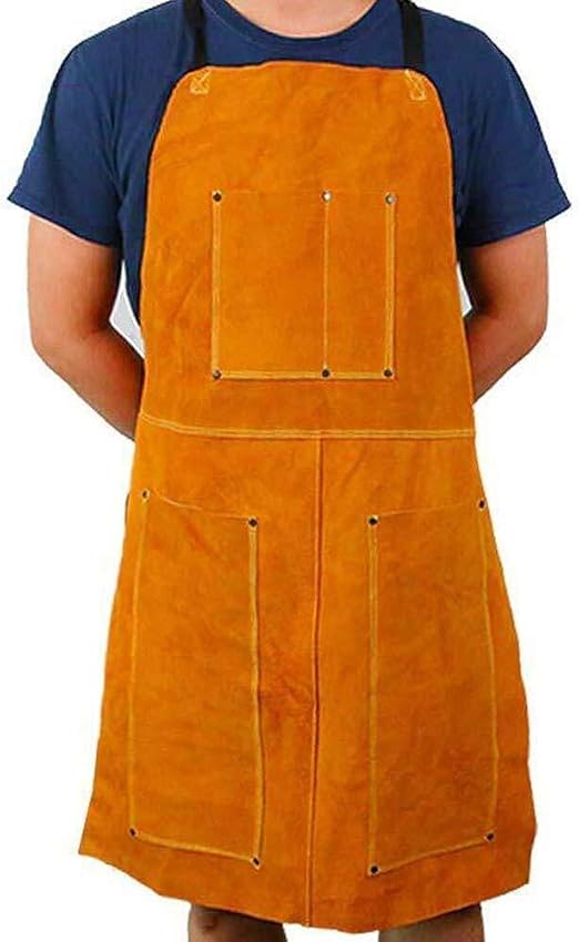 Leather Welding Apron, Blacksmith Apron, Heavy Duty Flame Retardant