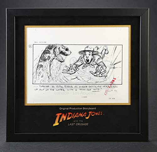 INDIANA JONES & THE LAST CRUSADE-Framed Production Storyboard Copy - Snake Hisses at Young Indy