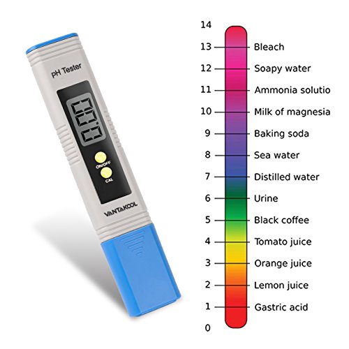 Digital PH Meter, PH Meter 0.01 PH High Accuracy Water Quality Tester with 0-14 PH Measurement Range for Household Drinking, Pool and Aquarium Water PH Tester Design with ATC (Blue)