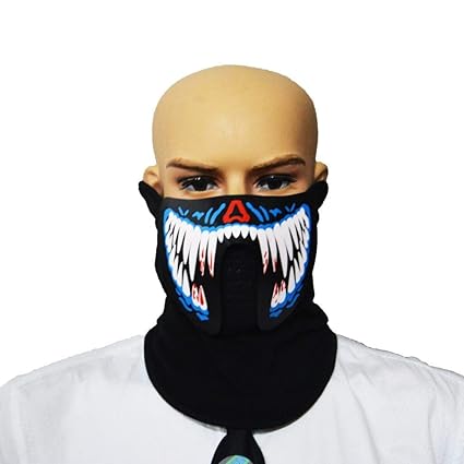 Amazon Com Halloween Music Led Party Mask Outdoor Mask With Sound