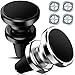 KEKU Magnetic car Mounted Exhaust Outlet Multi-Angle Rotary Phone Holder for Most Mobile Phones 2 Packs (Silver, Black)