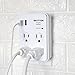 Bestten Wall Outlet Adapter Surge Protector with 2 USB Charging Ports (2.4A/Port, 3.1A Total), 4 Electrical Outlet MultiPliers with Safety Covers, Etl Certified