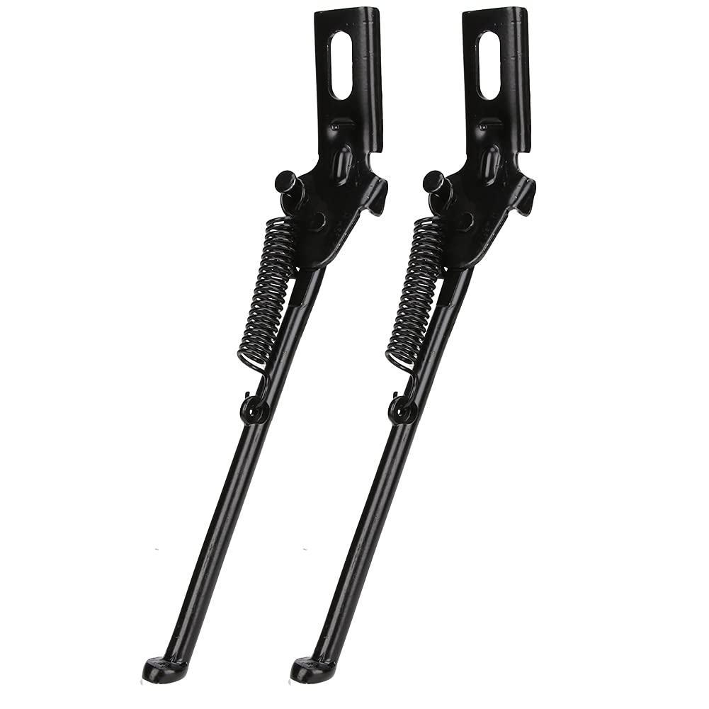 Alomejor Kickstand 2Pcs Adjustable Cycling Rear Stand Side Stand Support Stand Mount for Kids Inch